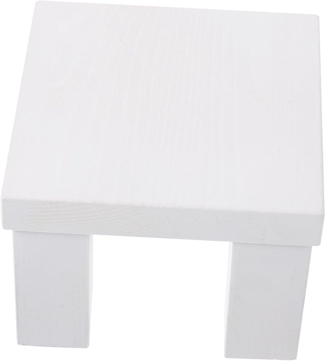 Wit Houten Mini Krukje - Decoratieve Fotografie Rekwisieten - 14 x 14 cm