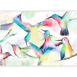 Artgeist, Tapete, Fototapete - Watercolor Birds (400 x 280 cm)