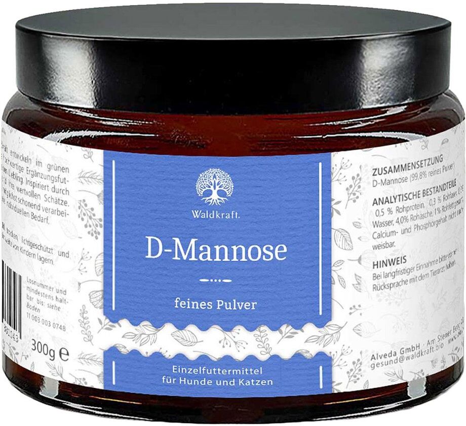 D-mannose Hochrein Waldkraft Pulver F.hunde/katzen 300g