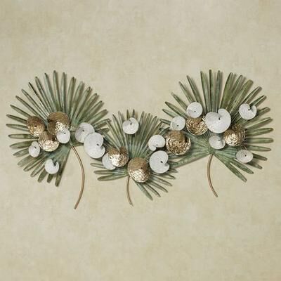 Touch of Class Fanned Array Wall Sculpture Green , Green