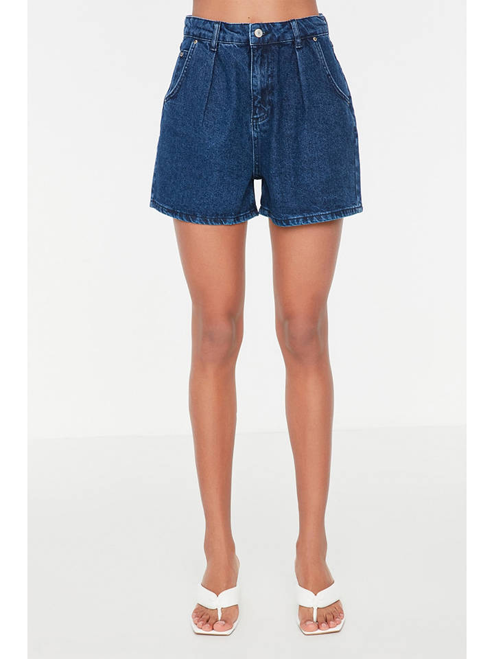 trendyol Jeans-Shorts in Blau - 34