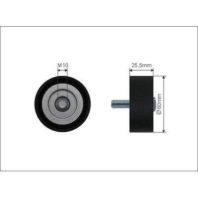 CAFFARO Umlenk-/Führungsrolle, Keilrippenriemen 500402 für Vaughall
