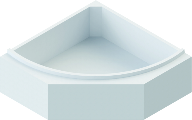Schedel Ideal Standard Playa Wannenträger SW10419A 130x130cm, mit Ablage, 5-eckig, Höhe 57cm