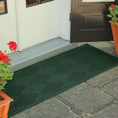 Bungalow Dba Matterly Diamonds Runner Mat 60 x 22, 60 x 22, Dark Green