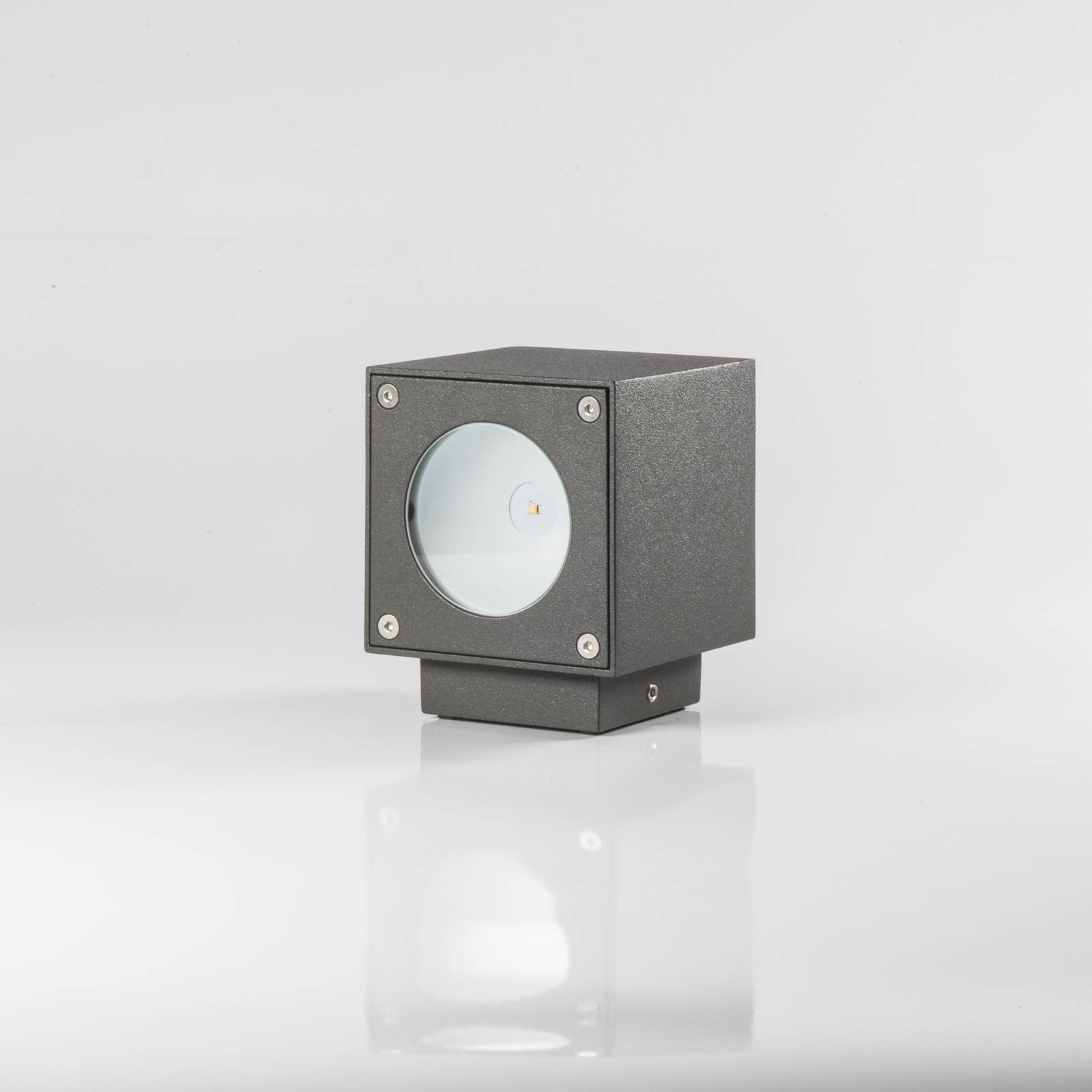 LED Aussenwandleuchte Jarno Lucande, schwarz, Aluminium, Modern, LED Wandleuchte außen