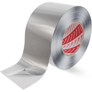 Poppstar Dichtungsband 1010844 Aluminiumband glatt, selbstklebend, wasserdicht, silber, 72mm x 50m