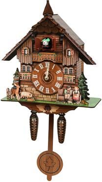 Daily Deals Depot Retro Wooden Cuckoo Wall Clock With Pendulum, Vintage Hanging Clock For Bedroom, Office, Living Room Wall Decoration as Picture