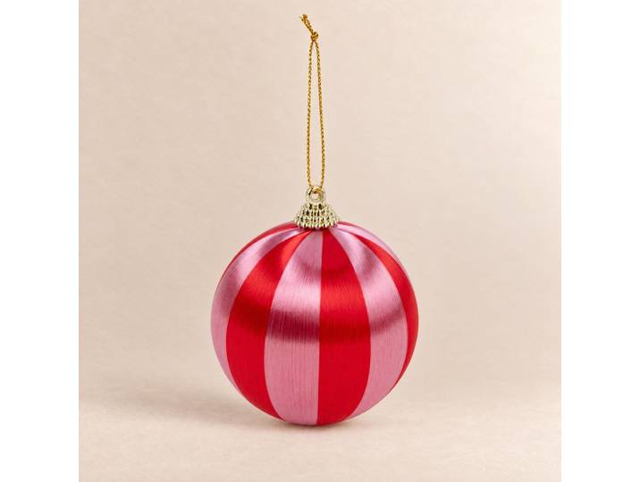 Zweifarbige Weihnachtskugel aus Seide