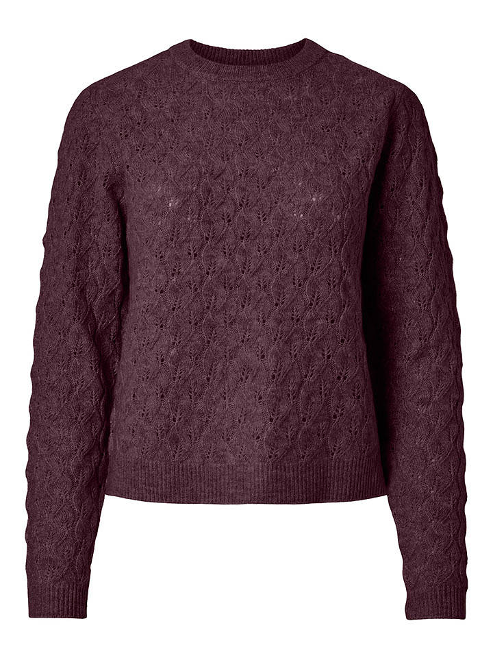 Pieces Pullover in Aubergine - S