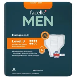 facelle 8er-Pack Einlagen »MEN Level 3«