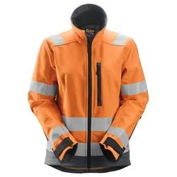 Snickers AllroundWork, Damen-High-Vis-Softshell-Arbeitsjacke, Warnschutzklasse 2/3 8 signalgelb-navy