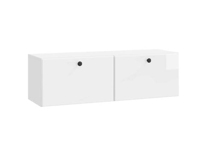 Makastle Wandmontierter TV-Schrank Hochglanz Weiß 98x31x30cm