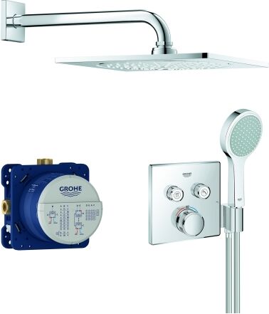 Grohe Grohtherm Smartcontrol système de douche encastré 34742000 avec thermostat encastré, chromé