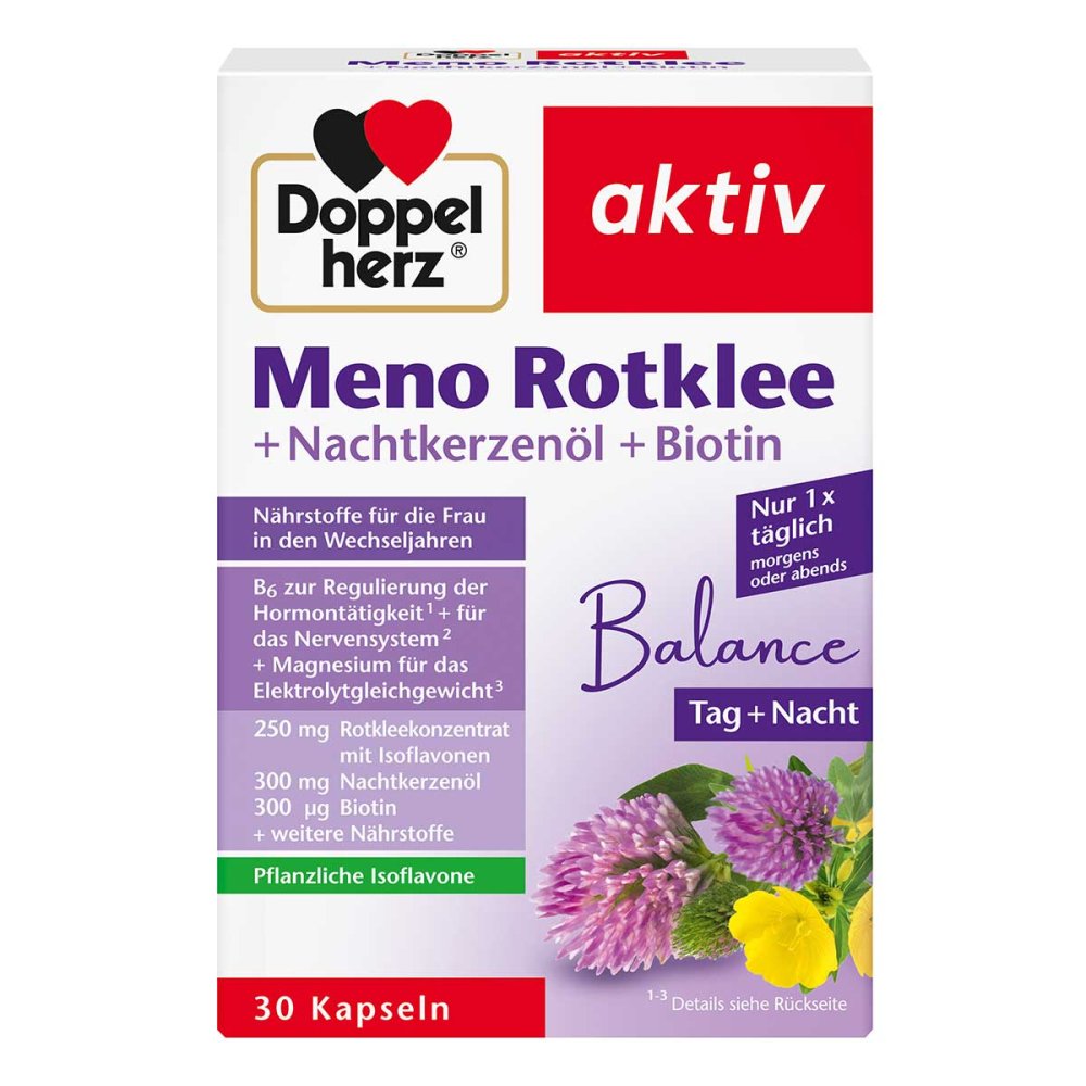 Queisser Pharma GmbH & Co. KG Doppelherz Meno Rotklee+nachtkerzenöl+biotin Kapsel (n) 04042018