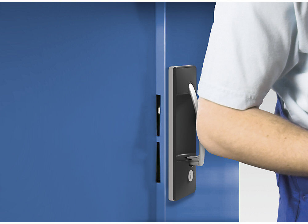 Schrankschloss Ergo-Lock 4.0, Zylinderschloss, schwarz / silber C+P