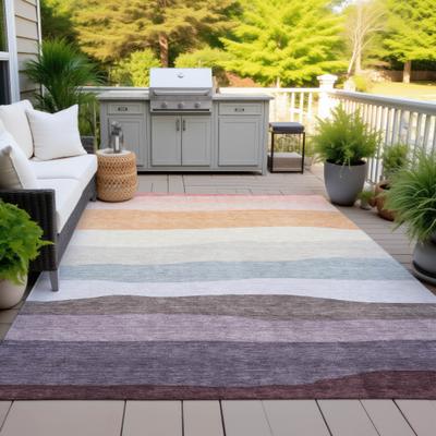 Addison Rugs Machine Washable Indoor/Outdoor Striped Meli Chantille Rug