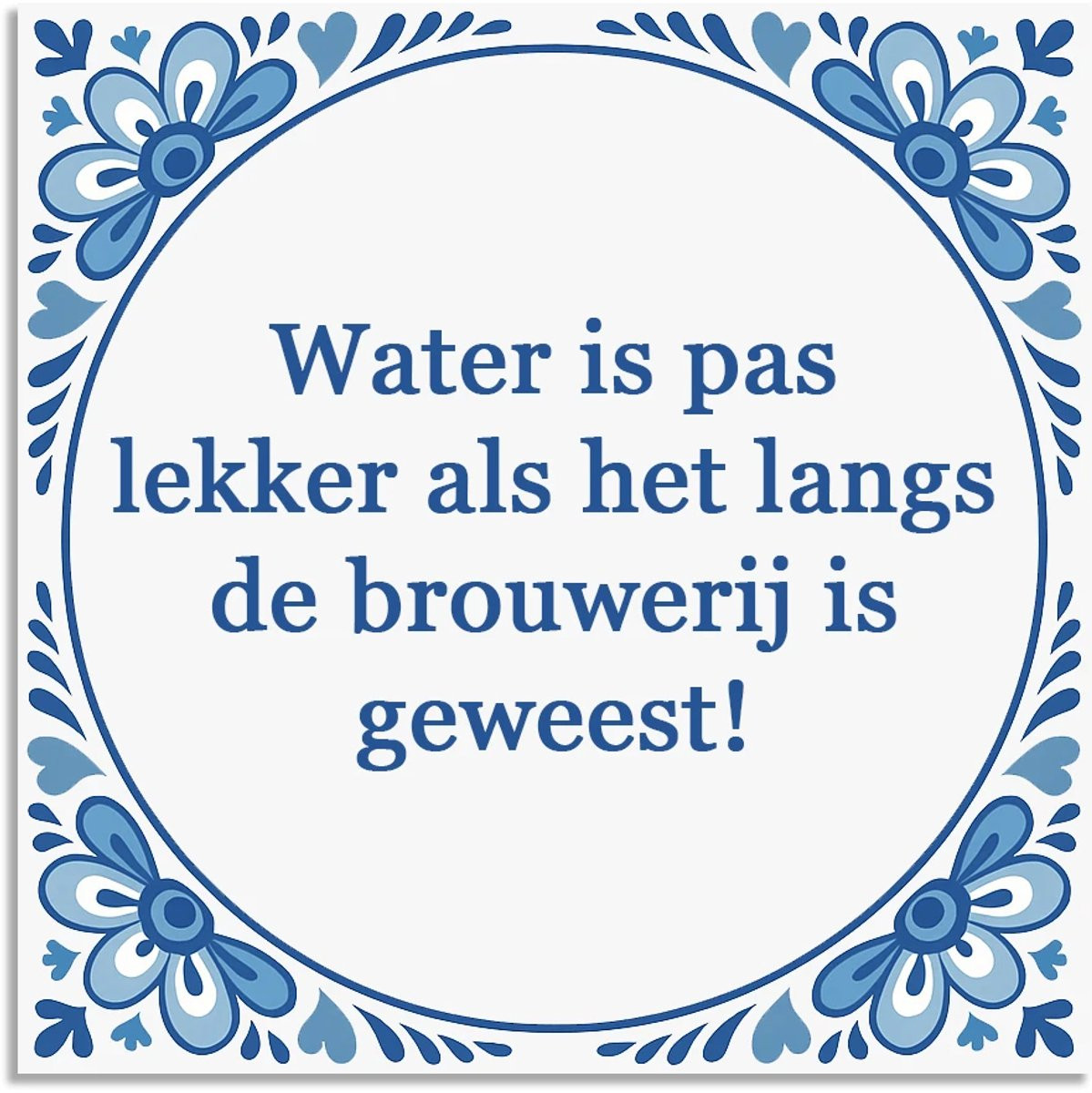 Delfts blauw wandbord Brouwerij van Hogenkamp Klompen & Souvenirs