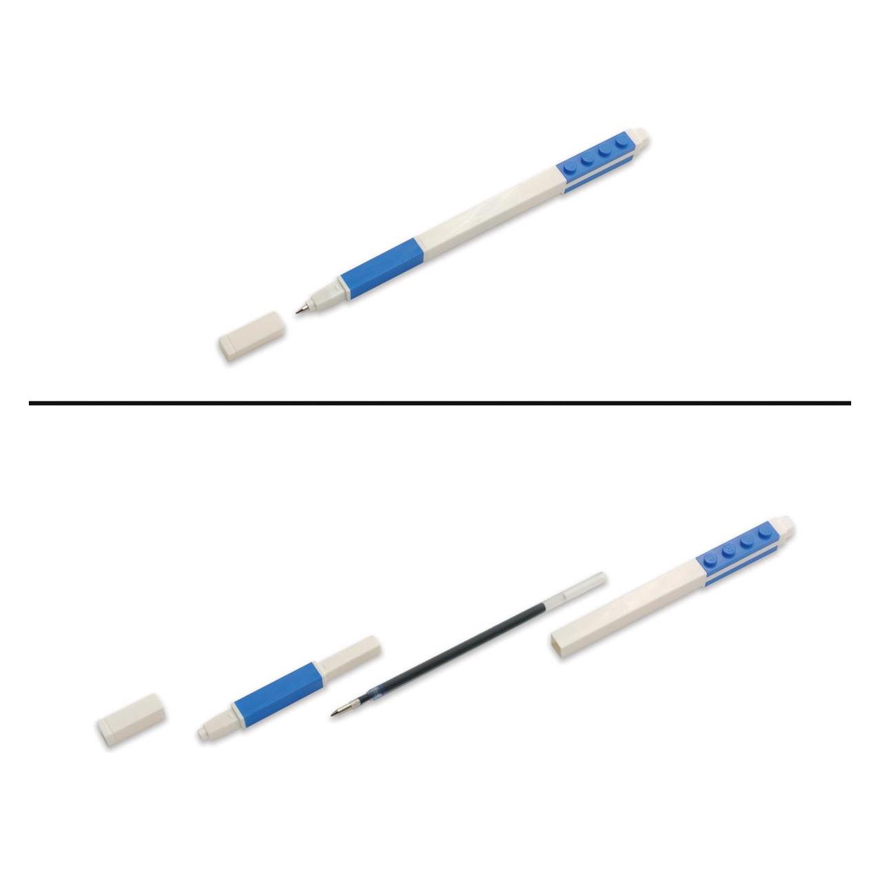 LEGO Verschliessbares Notizbuch Mit Gelstift Farbe: Blau (A5, Blanko, Harter Einband) (4895028535629)