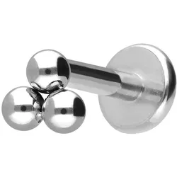 Titan Labret mit Innengewinde 3 KUGELN