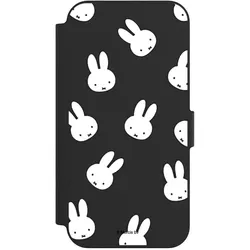 Nivocase Klapphülle für Apple iPhone 13 Handyhülle aus Kunst Leder NIVOflip schwarz Muster transparent (Apple iPhone 13), Smartphone Hülle, Schwarz, Transparent