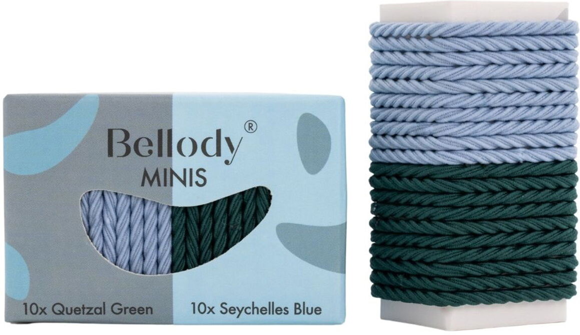20 Stück Bellody Minis Haargummis Quetzal Green/Seychelles Blue