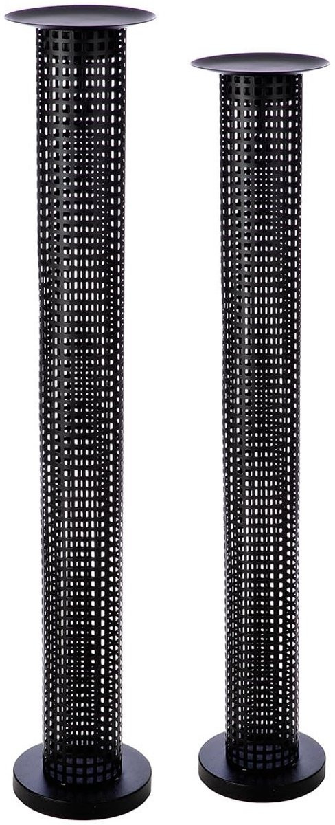 Casablanca Kaarsenhouder Retino - Zwart, Cilindrisch, Hoogte: 102 cm