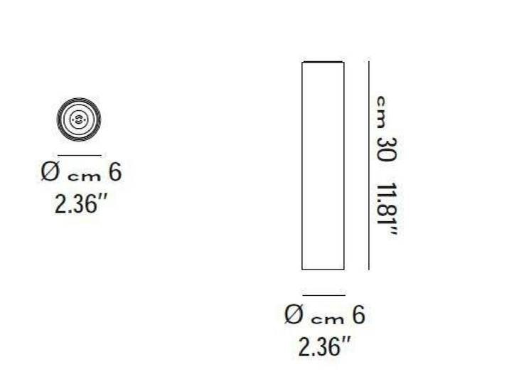 Lodes Deckenleuchte A-Tube, schmale Form, GU10 - Kupfer-Bronze (