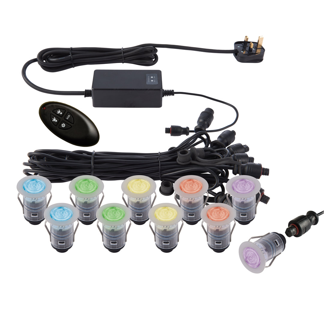 Symple Stuff Tylersburg Plug-in Integrated LED Deck Light 2.5cm H