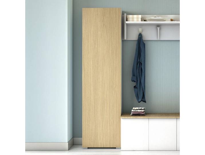 Cansano - Armoire Multifonction 1 Porte\, 50x182h cm Blanc\, 7 Étagères\, Italien