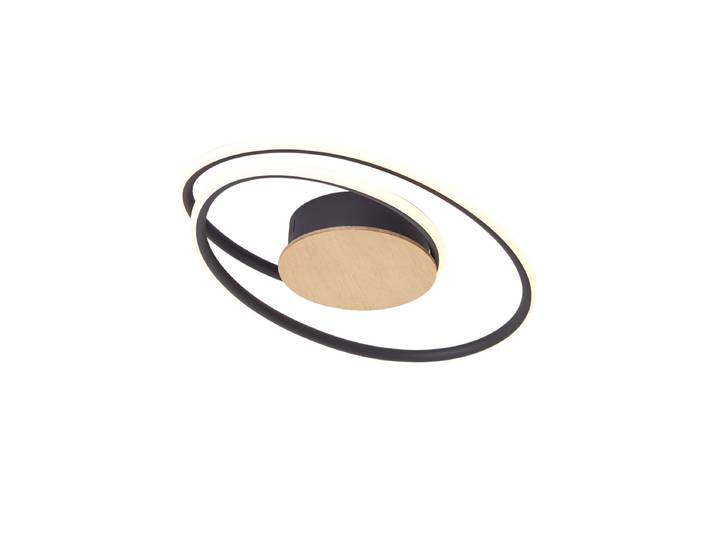 Plafonnier design en bois avec LED à intensité variable en 3