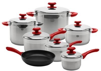 Ybmhome YBM Home 18/10 Tri-Ply Stainless Steel Cookware Set Induction Compatible