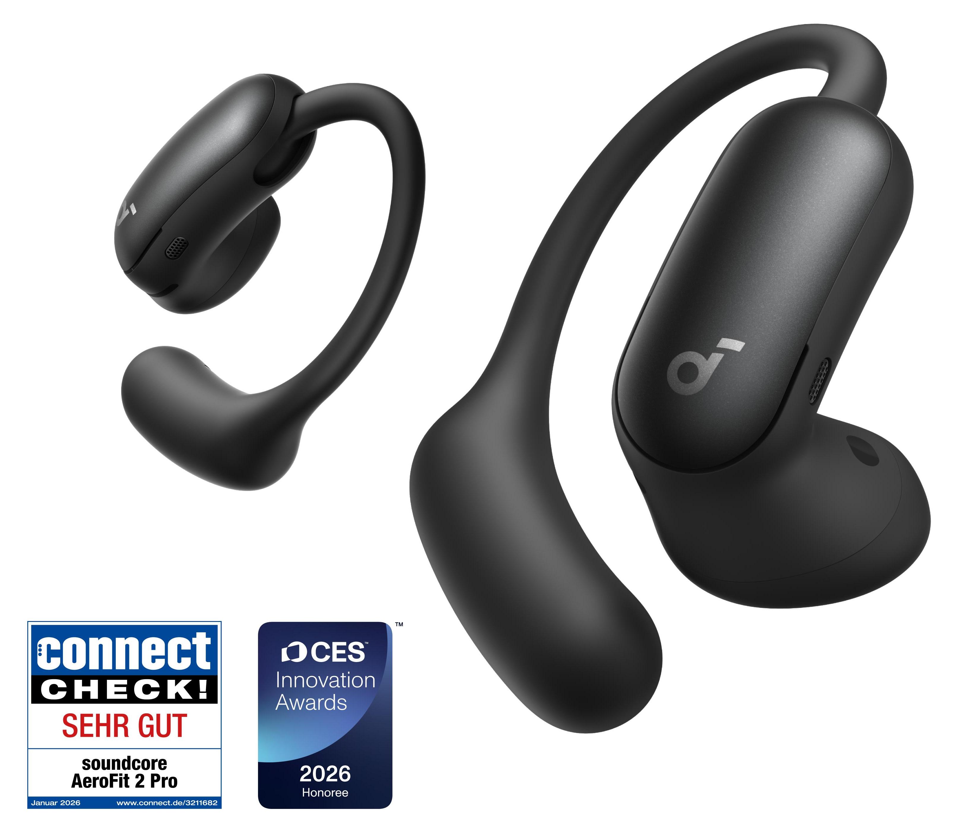 AeroFit 2 Pro|Semi-Open-Ear Earbuds für jede Situation Mattes Schwarz