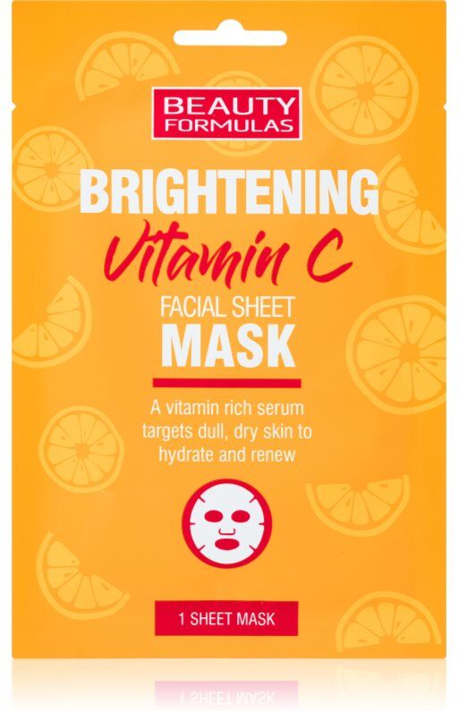 Beauty Formulas Vitamin C brightening sheet mask with vitamin C 1 pc