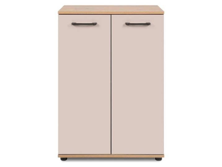CALICOSY - Sideboard 2 Türen Eicheneffekt und Kaschmir B 60 cm - LINO