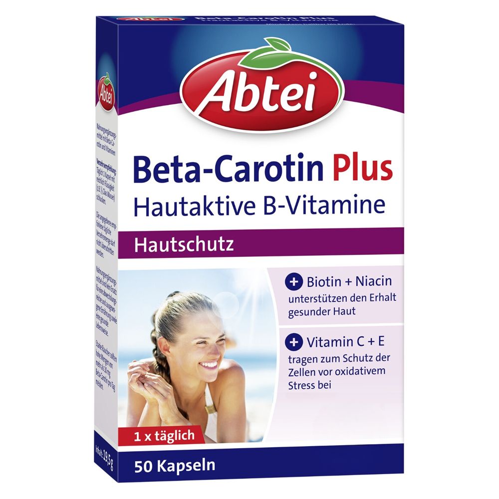 Abtei Beta-Carotin Plus Hautaktive B-Vitamine Kps. 50 St Kapseln