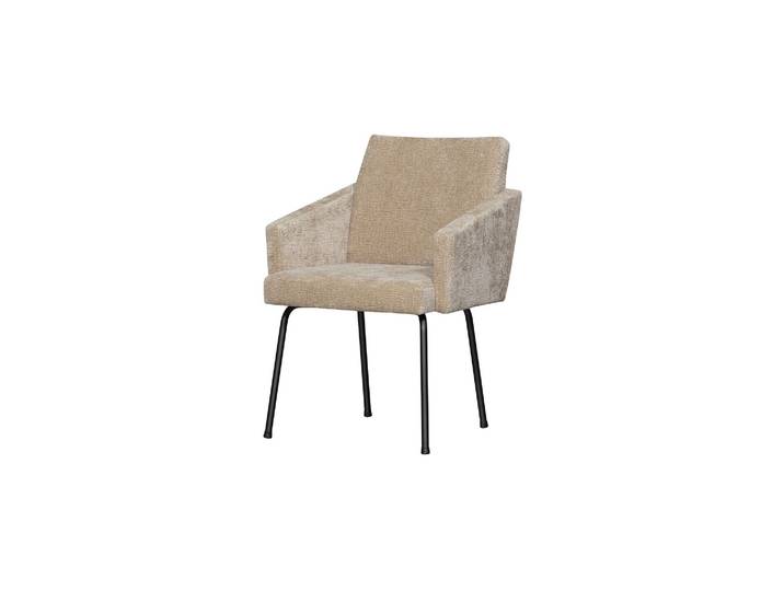 Chaise de salle à manger avec accoudoirs Chenille 3D Sable MOUNT