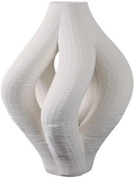 Sagebrook Home "Porcelain Vase Decorative Centerpiece Unique Modern Design - 12"" Ivory"