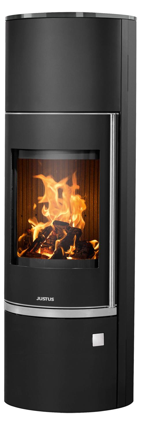 Justus | Kaminofen | Faro W+ 2.0 | 7 kW | Stahl Schwarz, Top Glas