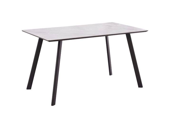 Esstisch George 140x80 cm Grau/Schwarz