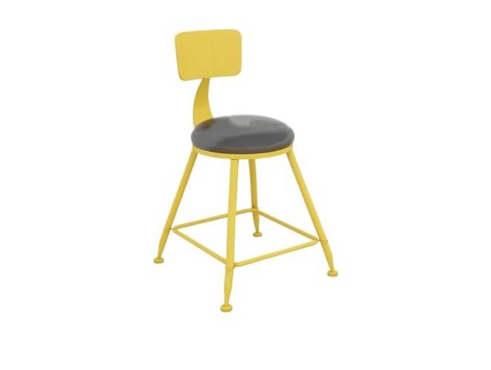 Bvn5kQ3dy Barstühle Runde Barstühle aus Eisen, kleine Balkonbar, Milchteeladen(Yellow)