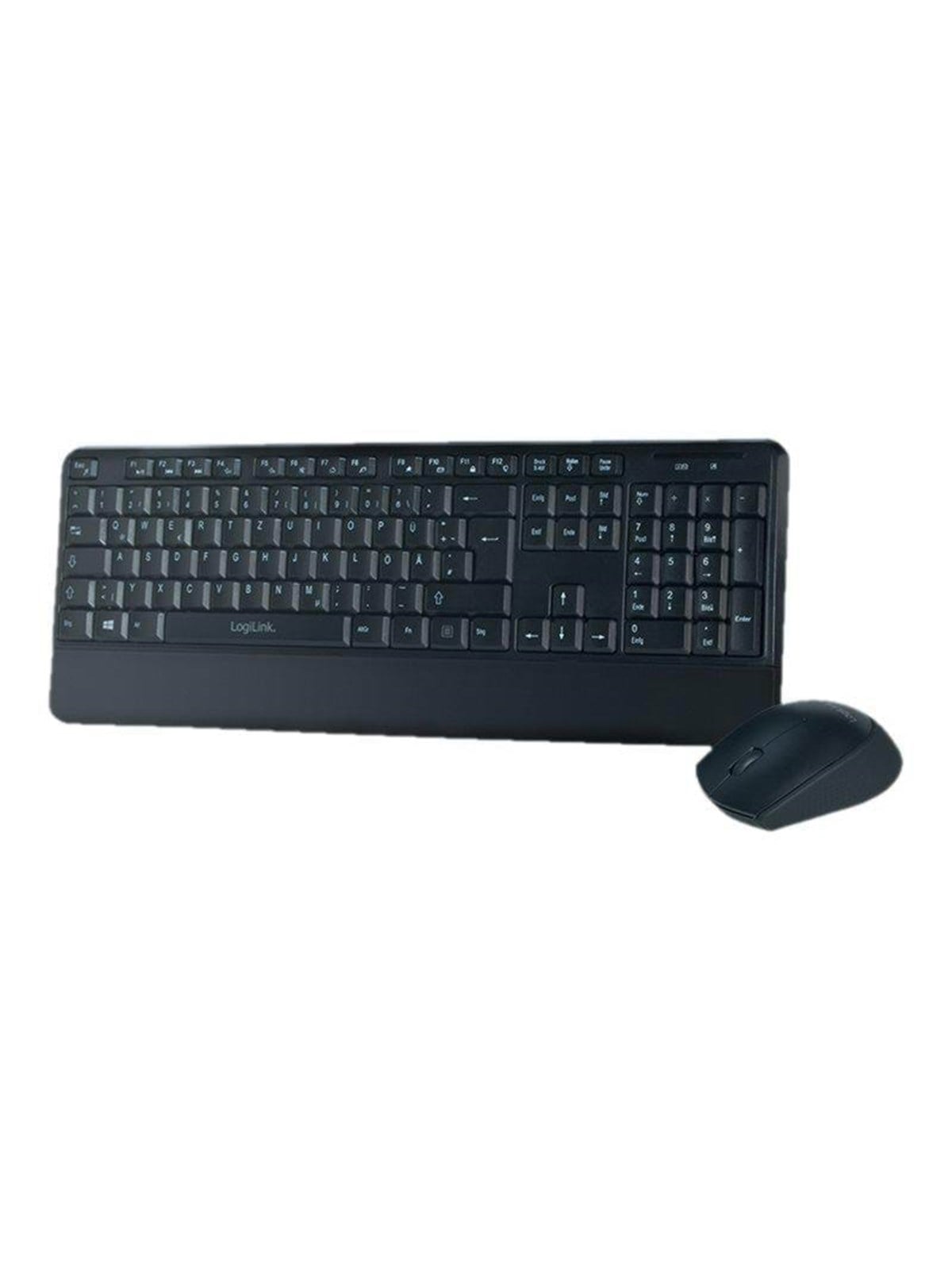 LogiLink Tastatur Maus Kombination Funk 2.4 GHz sc - Tastatur & Maus Set - Deutsch - Schwarz