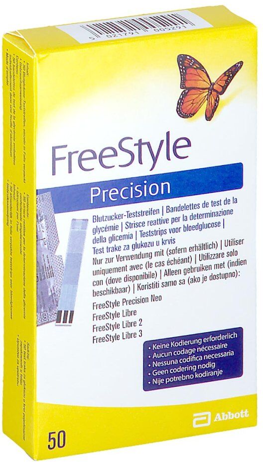 Freestyle Precision Blutzucker Teststr.o.codierung 50stk