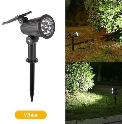 Uplifted Goods 9 LED Solar Spotlight For Outdoor Garden And Pathway Lighting white Light