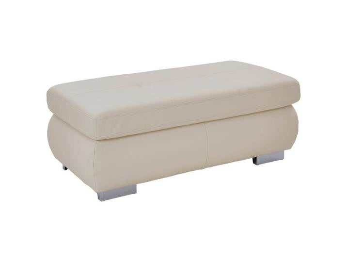 Beldomo Premium Hocker Beldomo premium, Weiß, Metall, Echtleder, Rindleder, rechteckig, 129x45x64 cm, Goldenes M, Fußauswahl, Lederauswahl, Stoffauswahl, Wohnzimmer, Hocker, Sitzhocker