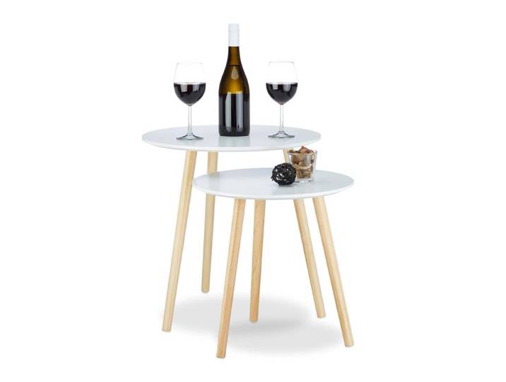 Relaxdays Beistelltisch 2er Set Skandinavisch