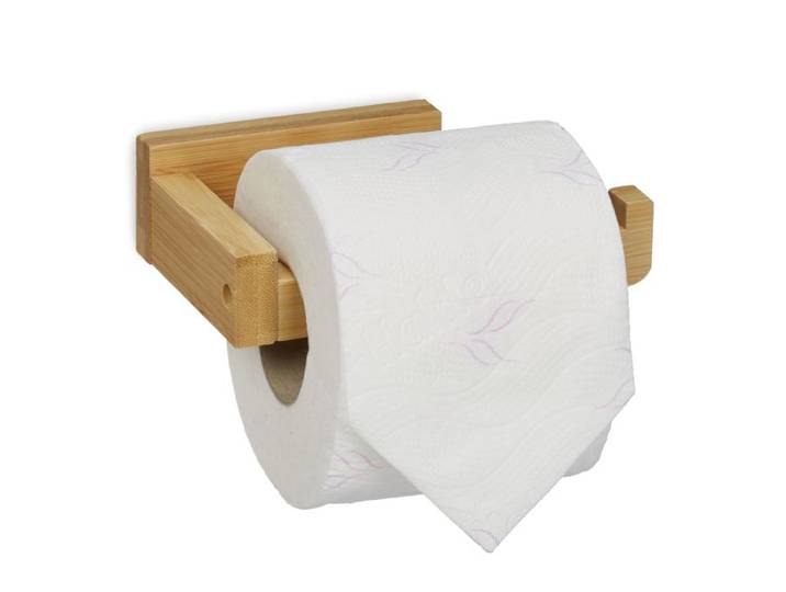 Relaxdays Support papier toilette bambou