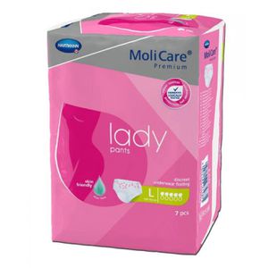 Hartmann Inkontinenz-Pants MoliCare Premium Lady, Größe L (100-150cm), EInweg, 5 Tropfen, 7 Stück