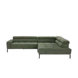 Max Schelling Ecksofa verstellbare Kopfteile MS Verve , grün , Maße (cm): B: 311 H: 88 T: 219.0