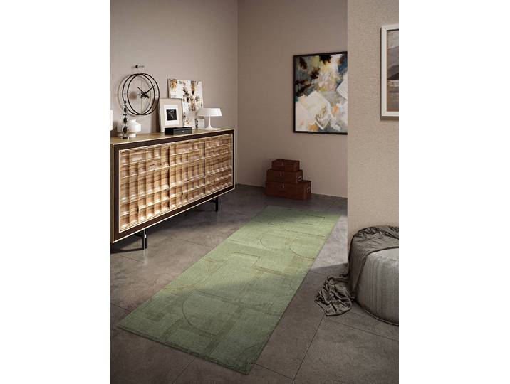 Tapis de couloir Alexis 80 x 1 x 250cm Vert/Vert