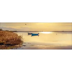 Keilrahmenbild SUNSHINE LAKE (BHT 77x27x2 cm) - bunt - BHT 77x27x2 cm